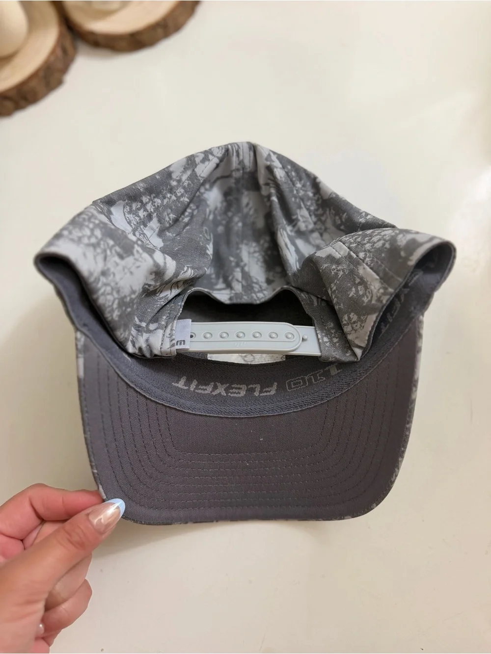 Travis Mathew Gray Marble Print Baseball Cap